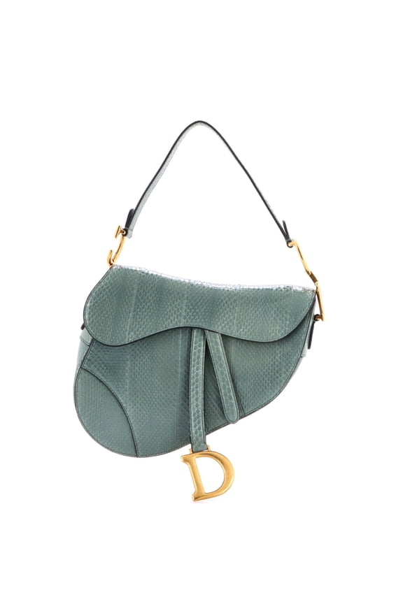Pre-Owned Saddle Handbag Python Medium By Rebag
