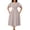 Khaki, variant on Women's Puff Sleeve A-Line Midi Dress with Waist-Cinching Belt - Flared Dress Suitable for Daily Wear, Formal Events, and Smart Casual Occasions