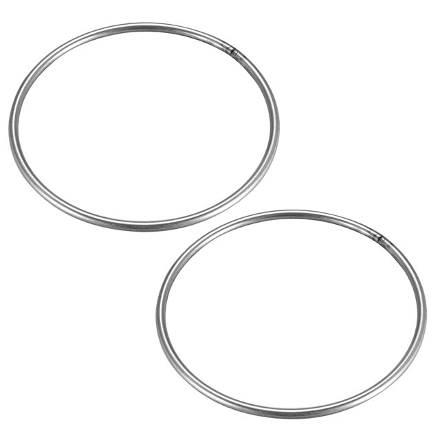 Anillo O soldado, anillos redondos de acero inoxidable de 80 x 3 mm, 2 piezas