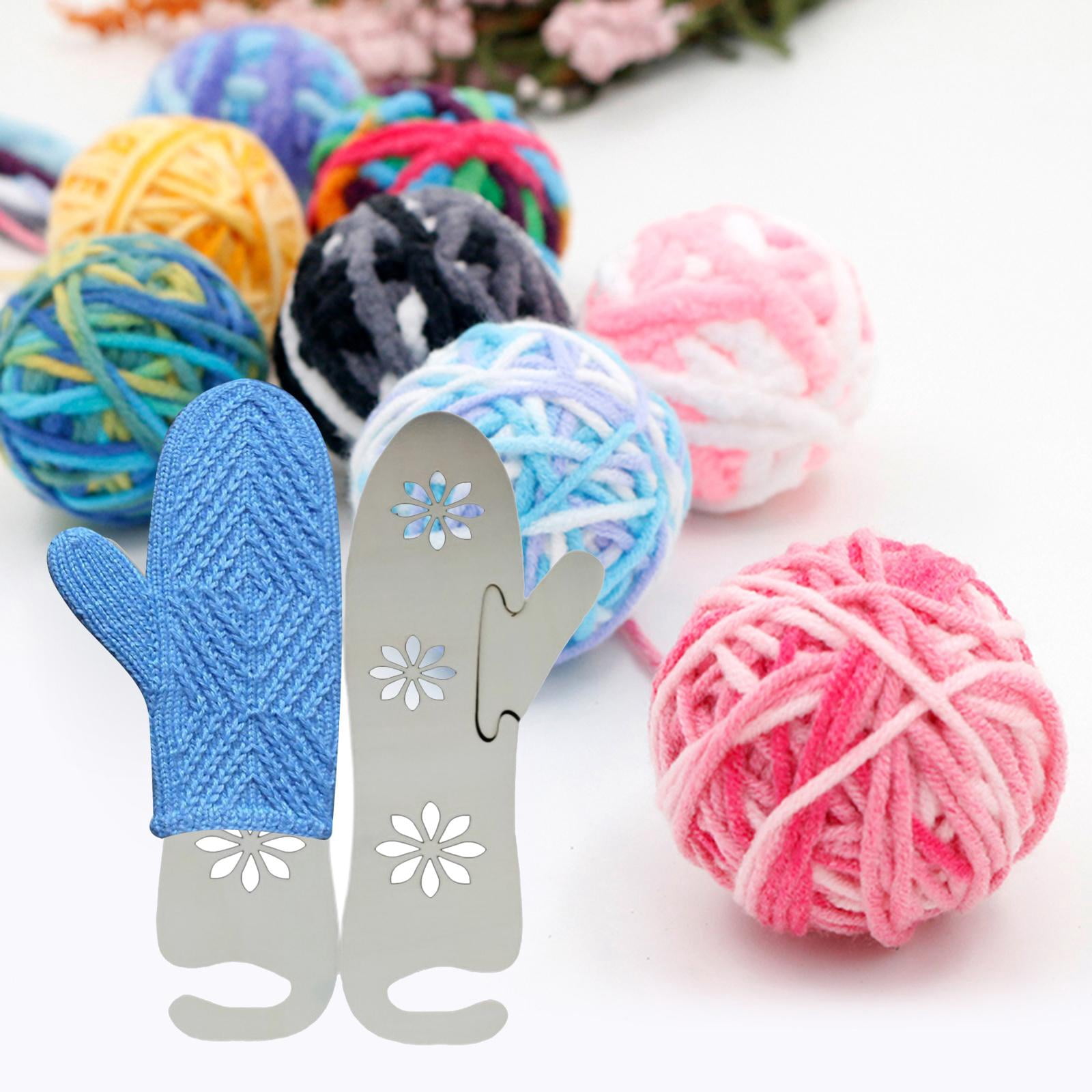 3 Pairs DIY Wooden s Display Handmade Knitting Gloves Tool Weave Yarn Crafts for Handmade Lovers 36x9cm Flower 36x9cm