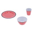 thumbnail image 4 of Dinnerware, Melamine Tableware Red Grid Pattern Kitchen Supplies Drop-proof Multi-purpose  For Families Restaurants And Hotels, 4 of 8