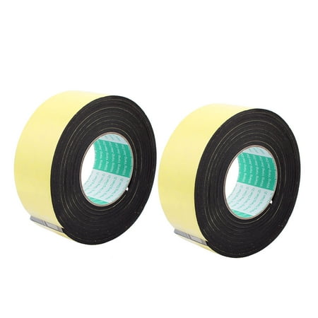 2 Pcs 6CM Width 3 Meters Long 4MM Thick Single Sided Seal Shockproof Sponge Tape
