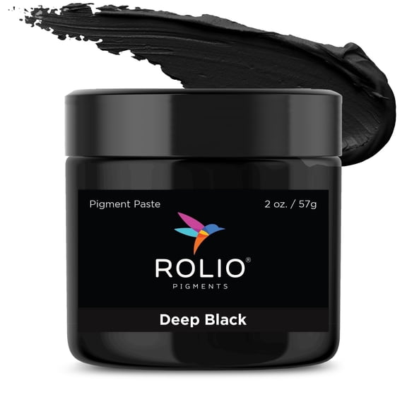 Rolio - Black Pigment Paste for Epoxy Resin, Deep Black, 2oz Jar - Resin Pigment, Epoxy Resin Dye Paste, Epoxy Paint, Resin Paste Pigment, Epoxy Resin Color Pigment Paste, Mica Powder Paste