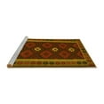thumbnail image 2 of Ahgly Company Machine Washable Indoor Rectangle Oriental Yellow Traditional Area Rugs, 4' x 6', 2 of 4