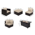 thumbnail image 2 of Innesbrook Collection 9-Piece Aluminum Patio Conversation Set with Spa Cushions and Rectangle Fire Table, 2 of 3