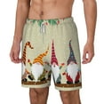 thumbnail image 2 of Uemuo Christmas Card With Gnomes Pattern Mens Swim Trunks Quick Dry Board Shorts with Mesh Lining, Stretch Beach Shorts Quick Dry No-Chafing Board Shorts-Medium, 2 of 9