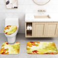 thumbnail image 4 of Autumn Falling Maple Bathroom Set with Shower Curtain and Rugs Accessories, Leaves Nature Warm Farmhouse Shower Curtain Set, Fall Shower Curtain for Bathroom Decor 4 Pcs, 4 of 7