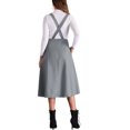 thumbnail image 3 of INSPIRE CHIC Overall Pinafore Dress for Women's High Waist Cross Back A-Line Casual Suspender Skirt, 3 of 6