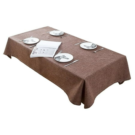 

Rectangular Tablecloth Cotton Linen Solid Color Tablecloth Washable No Fade Anti-slip Wrinkle Free Table Cover For Conference Banquet Party Picnic -J-110*110cm