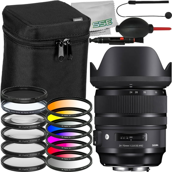 Ultimaxx Advanced Bundle   Sigma 24-70mm f/2.8 DG OS HSM Art Lens for Canon EF (International Version)   Variable Neutral Density Filter & Much More (21pc Bundle)