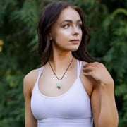 Aquamarine Gemstone Pendant Necklace - Natural Crystal Healing | Stone of Courage | Throat Chakra & Communication Aid | 18-22 Inch Adjustable Cord - With a Premium Carrying Pouch - Best Crystal Gifts