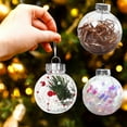 thumbnail image 5 of Biplut Christmas Balls Party Scene Layout Transparent Electroplated Ball Holiday Ornament 6cm Diameter Hanging Balls Christmas Tree Pendant Home Decor for New Year (Type M,6 cm), 5 of 13