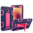 thumbnail image 1 of Mignova for Samsung Galaxy Tab A 8.0 T380 Case,Three Layer Shockproof Armor Defender Full-Body Rugged Protective Case Cover with Stand for Samsung Galaxy Tab A 8.0 SM-T380/T385(Navy/Pink), 1 of 8