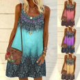 thumbnail image 4 of Bohemian Dress Women's Dress Print Sleeveless Summer Ladies Loose Dresses, 4 of 4