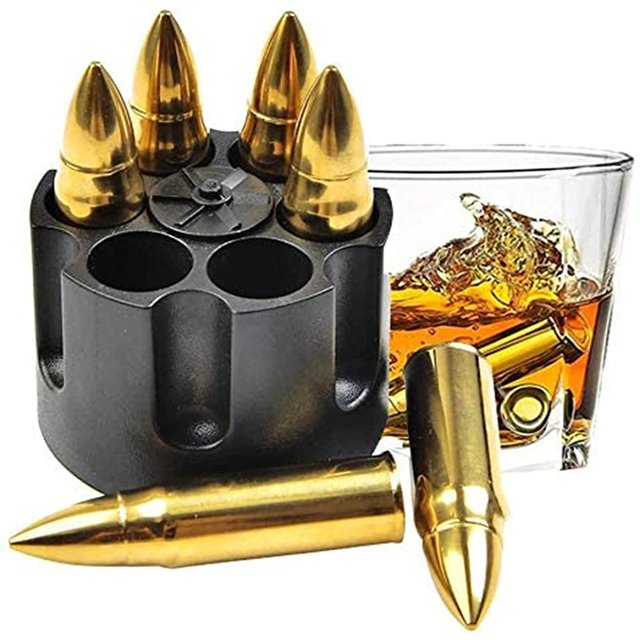 6 moldes reutilizables para bloques de hielo de acero inoxidable con base, cubitos de hielo, bloque de hielo para whisky, molde para bloques de hielo para regalo de congelador de whisky Rojo Verde