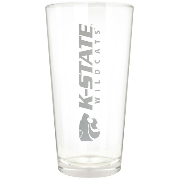 Kansas State Wildcats Etched 16oz. Vertical Rally Cry Pint Glass