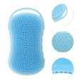 thumbnail image 3 of Unique Bargains 1 Pc Hangable Soap Shape Bath Brush Shower Brush Blue, 3 of 6