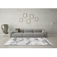 thumbnail image 3 of Ahgly Company Indoor Round Abstract Gray Modern Area Rugs, 4' Round, 3 of 4
