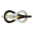 thumbnail image 2 of Dazzlingrock Collection Round Enhanced Black & White Diamond Infinity Right Hand Ring for Women (0.35 ctw, Color I-J, Clarity I2-I3) in 10K Yellow Gold, Size 5, 2 of 6