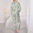 thumbnail image 6 of Goofa Cartoon Dinosaur Printed Women’s 2 Piece Pajama Set Super,Pajamas Women's Long Sleeve Sleepwear Soft Button Down Loungewear Pjs Lounge Set Nightwear-Medium, 6 of 9