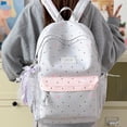 thumbnail image 2 of CUZIBR Floral Polka Dot Backpack For Teen Girls Casual Canvas School Backpack Lightweight Student Travel Daypack With Front Pocket, 2 of 4