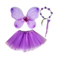 thumbnail image 4 of Conjunto de disfraz de hada para niñas, ideal para cosplay infantil y fiestas de disfraces de carnaval. Púrpura, 4 of 9