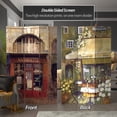 thumbnail image 2 of Oriental Furniture 6 ft. Tall Brasserie Canvas Room Divider - 3 Panel, 2 of 5