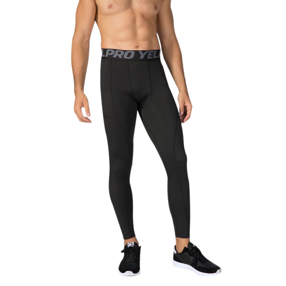 Compression Leggings Men Sports Tights Fitness Quick-Drying Running Pants - image 3 of 4