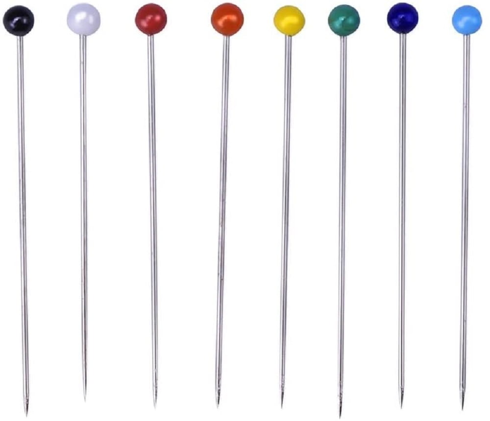 250pcs 1.5 Inch Sewing Pins Glass Ball Multicolored Head Pins Straight for  Dressmaker Jewelry Decoration Sewing Projects 