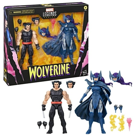Marvel Leg Wolverine 50th Ann W/ Psylocke 6in Action Figure 2pk