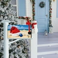 thumbnail image 4 of Christmas Beach Mailbox Cover Christmas Hat Blue Sky White Clouds Bauble Starfish Magnetic Merry Christmas Mail Box Wraps Post Letter Cover Standard Size 18x21 Inch for Garden Yard Home, 4 of 6