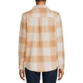 thumbnail image 3 of Time and Tru Women's Plaid Button Down Shirt, 3 of 5