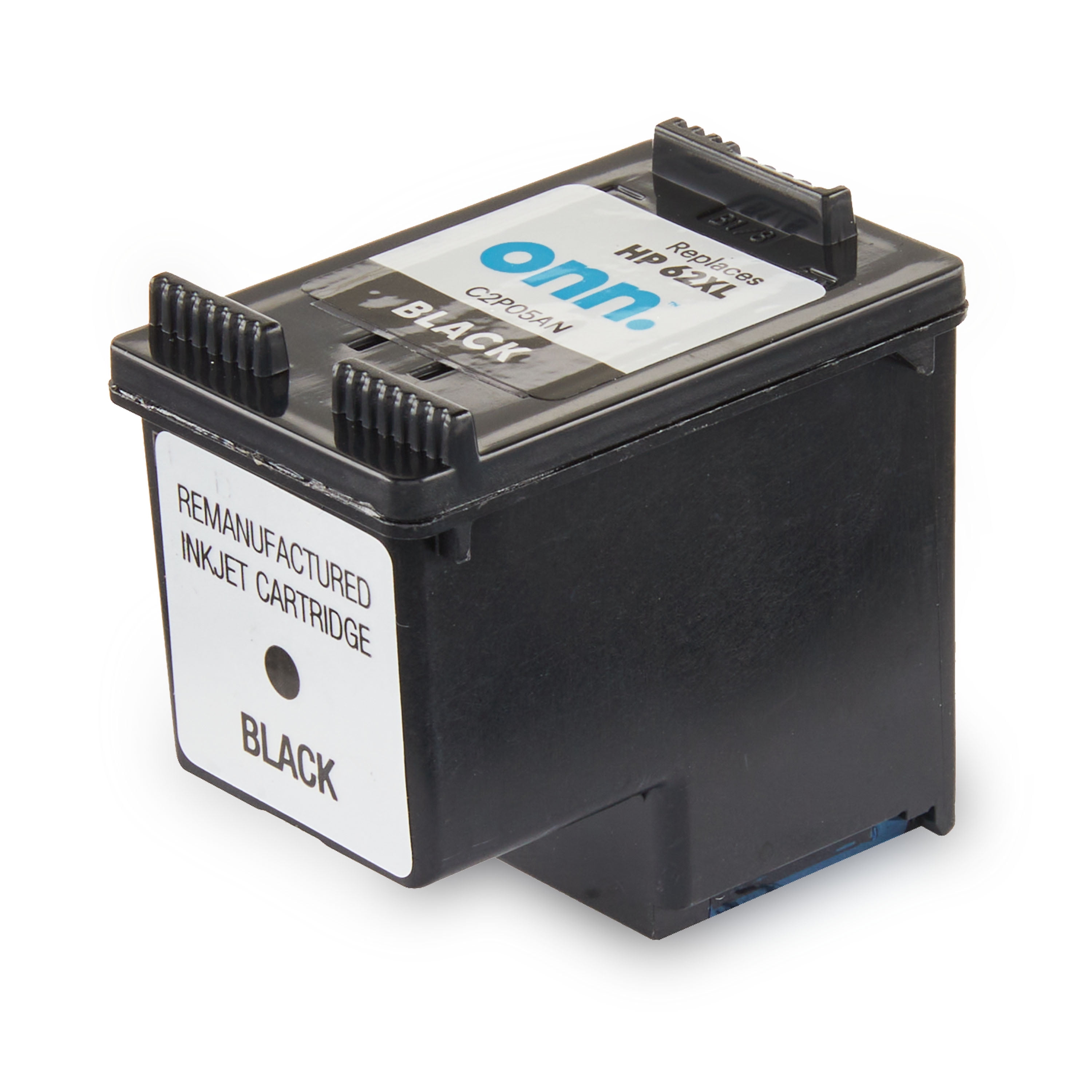 onn. Remanufactured Ink Cartridge, HP 62XL Black, 1 Cartridge
