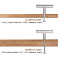 thumbnail image 5 of Uxcell 2" (50mm) Length 12mm Dia Stainless Steel Single Hole T Bar Pull Handle 6 Pack, 5 of 6