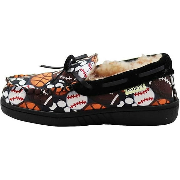 NORTY Toddler Boys' Slippers Indoor Outdoor Slip On Moccasins Runs 2 Sizes Small