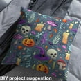 thumbnail image 2 of Homewish Gothic Skull Skeleton Fabric by the Yard 2 Yard,Spooky Halloween Room Decor Fabric by the Yard,Purple Mushroom Witch Hat Fabric for Sewing For Teens,Ultra Soft Home Decor, 2 of 6