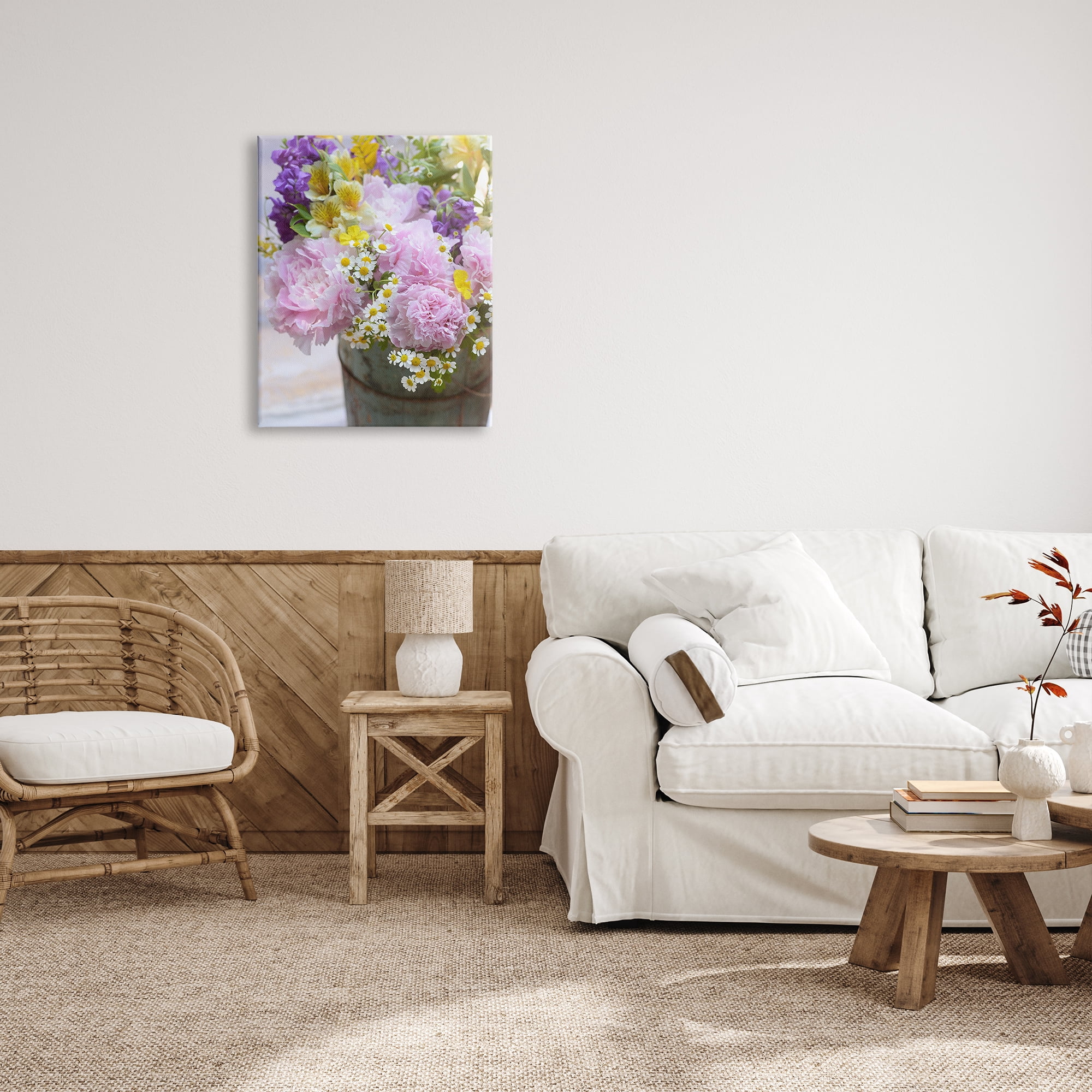 Stupell Industries Spring Blooms in Bucket Botanical & Floral Photography Gallery Wrapped Canvas Art Print Wall Art, 24 x 30