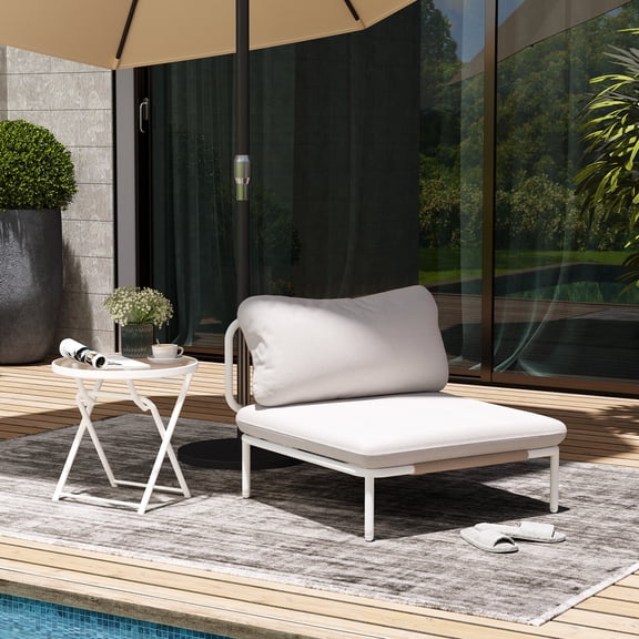 Pellebant Outdoor Sofa without Arms Patio Furniture Set,Beige