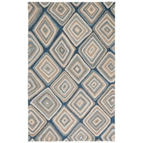 SAFAVIEH Aspen Edythe Geometric Area Rug, Blue/Beige, 3' x 5'
