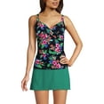 thumbnail image 3 of Lands' End Women's Petite V-Neck Wrap Underwire Tankini Swimsuit Top, 3 of 3