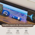 thumbnail image 3 of Cama Sofa Individual de Metal con Trundle Ajustable (Plegable con Ruedas), Cabecera con Almacenamiento, Luz LED, Estación de Carga, Cama Sofa para Sala/Dormitorio/ (196 * 112.5 * 107cm) (Negro), 3 of 9