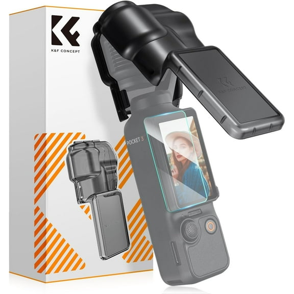 K&F Concept Protective Cover Case for DJI Osmo Pocket 3, Gimbal Screen Protector Lens Guard, Plastic Case Pocket 3 Accessories