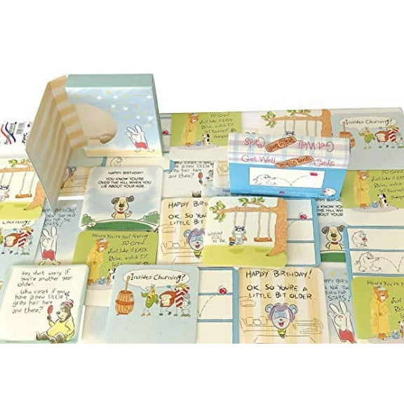 Assortment of Getting Older Birthday Humorous Get Well Greeting Cards 2 Boxed Sets Envelopes Bulk Variety of 32 cards and envelopes