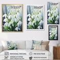 thumbnail image 4 of Designart "White Green Snowdrops love expression III" Floral & Botanical Floater Framed Wall Art Print, 4 of 7