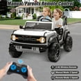 thumbnail image 3 of Ford Bronco 24V Ride on Car Toys with Remote Control, 2 Seater Electric Car for Kids with Bluetooth, FM Radio, LED Light, Battery Powered Vehicles for Toddler Boys Girls 3-6 Years, White, 3 of 8