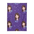 thumbnail image 2 of 54x54 Inch Tablecloth Polyester Square Tablecloth for Home Kitchen Dinner Decor Brown Hair Mermaid, 2 of 9