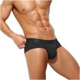thumbnail image 1 of StSilkitty Mens Cotton Underwear Briefs Low Rise Soft Breathable Elastic Underpants Lightweight Bikini Briefs, 1 of 3