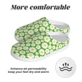 thumbnail image 6 of Rateoe Daisies Flowers Print Women's Men's Cotton Knit Slippers Lightweight Memory Foam Indoor House Shoes with Anti-Skid Sole-39/40, 6 of 7