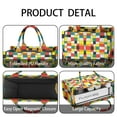 thumbnail image 4 of Large Capacity Tote Bag,Rainbow Checkered Pattern Handbag Fashion Luxury Tote Bag,15.7"x13"x 5.1" Inches,Laptop Compatible, 4 of 6