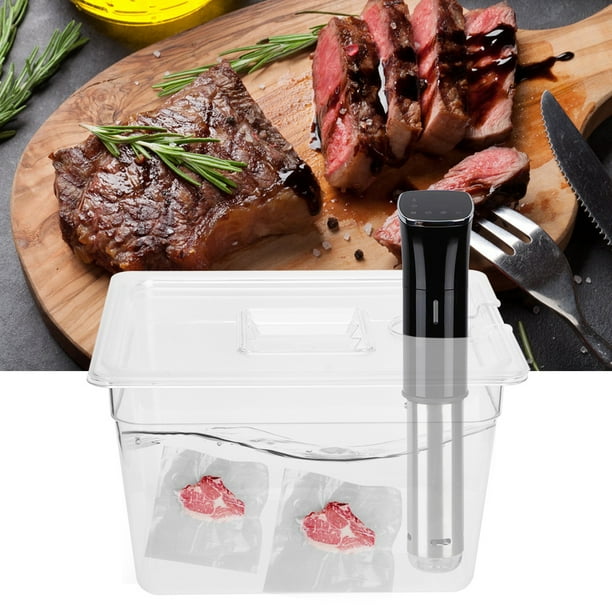 Recipiente de 11L para Sous Vide con Tapa Material de PC de Grado Alimenticio con Bisagras Plegable Circulador de Cocina Transparente Herramientas de Precisión Culinaria ANGGREK Otros